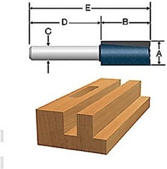 1/4-in Carbide-tipped Straight Router Bit