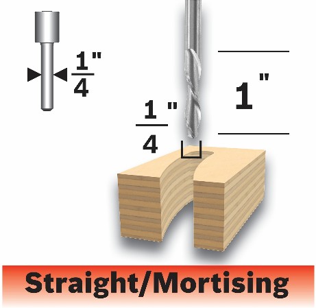 1/4-in Solid carbide Downcut spiral Router Bit