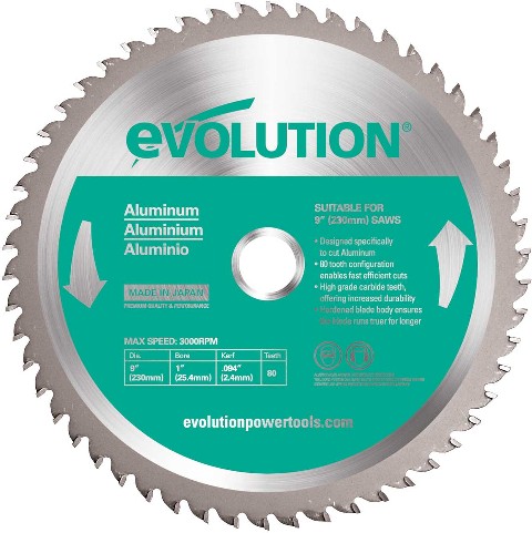 9-in 80 -Tooth Tungsten carbide-tipped steel Circular saw blade Individual