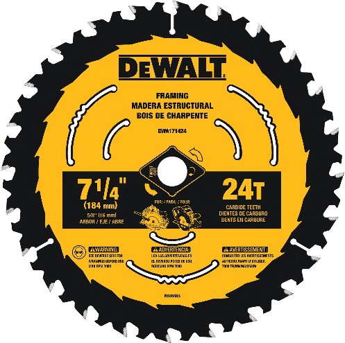 7-1/4-in 24 -Tooth Rough Finish Tungsten carbide-tipped steel Circular saw blade Individual 3 -Pack