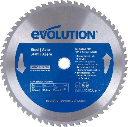 12-in 60 -Tooth Tungsten carbide-tipped steel Circular saw blade Individual