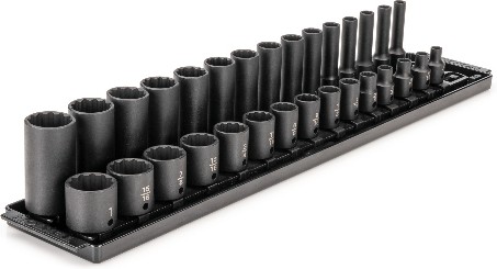 30 -Piece Standard (SAE) 3/8-in Drive Set 12-point Impact Socket Set