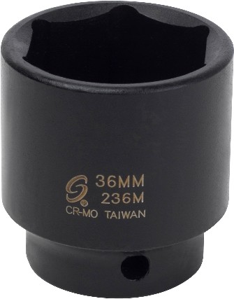 Metric 1/2-in Drive 36mm 6-point Impact Socket Individual