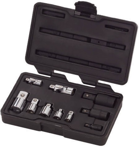 10 -Piece 1/4-in 3/8-in 1/2-in to 1/4-in 3/8-in 1/2-in Standard socket adapter