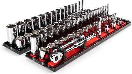 3/8-in Drive Standard (SAE) and Metric Shallow/Deep Socket Set 74 -Pieces