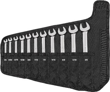 11 -Piece Set 12-point Standard (SAE) Standard Combination Wrench Includes Hard Case