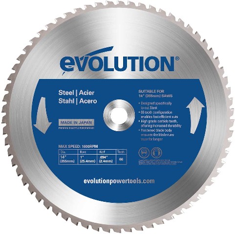 14-in 66 -Tooth Tungsten carbide-tipped steel Chop saw blade Individual