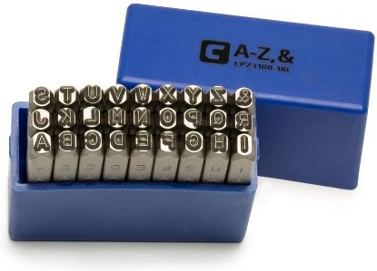 1/8-in Letter punch set punch