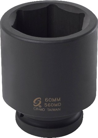 Metric 1-in Drive 60mm 6-point Impact Socket Individual