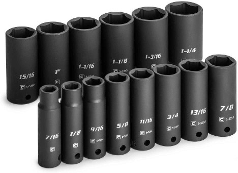14 -Piece Standard (SAE) 1/2-in Drive Set 6-point Impact Socket Set