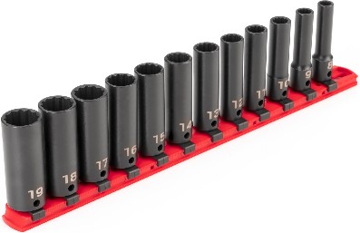 12 -Piece Metric 3/8-in Drive Set 12-point Impact Socket Set