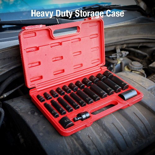 25 -Piece Standard (SAE) 3/8-in Drive Set 6-point Impact Socket Set