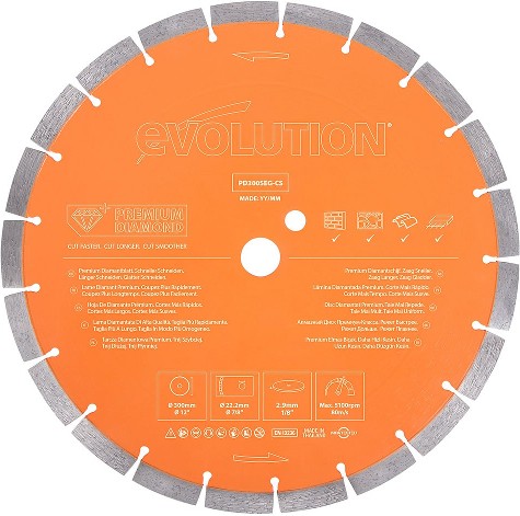 Premium Diamond 12-in Wet/Dry Segmented Rim Diamond Saw Blade