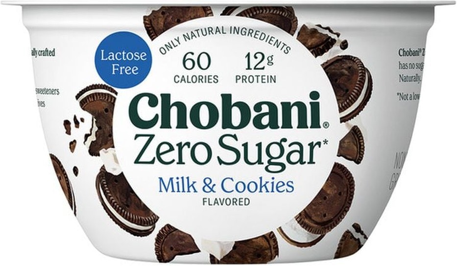 Yogurt, Greek, Nonfat, Zero Sugar, Milk & Cookies Flavored