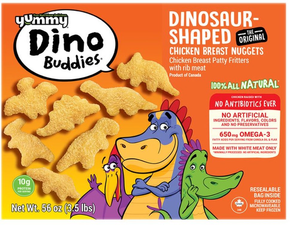 Dinosaur-Shaped Chicken Breast Nuggets