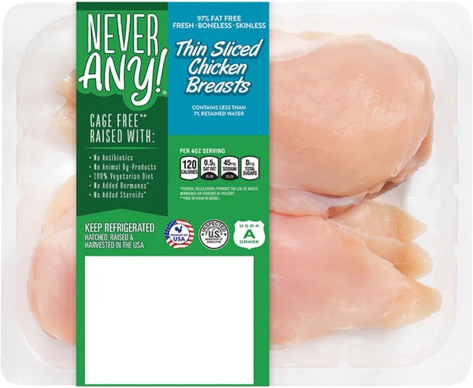 Fresh Antibiotic Free Thin Sliced Chicken Breasts