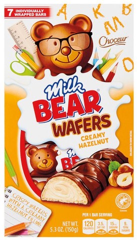 Milk Bear Chocolate Hazelnut Wafers