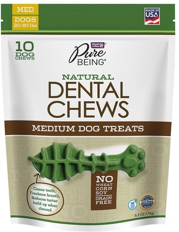 Premium Molded Dental Chews for Dogs Medium Size