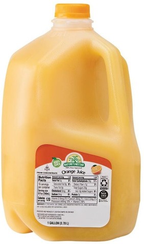 Orange Juice Gallon From Concentrate