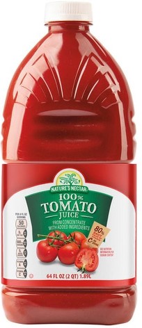 100% Tomato Juice Bottle