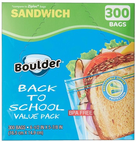 Back to School Disposable Plastic Sandwich Bags