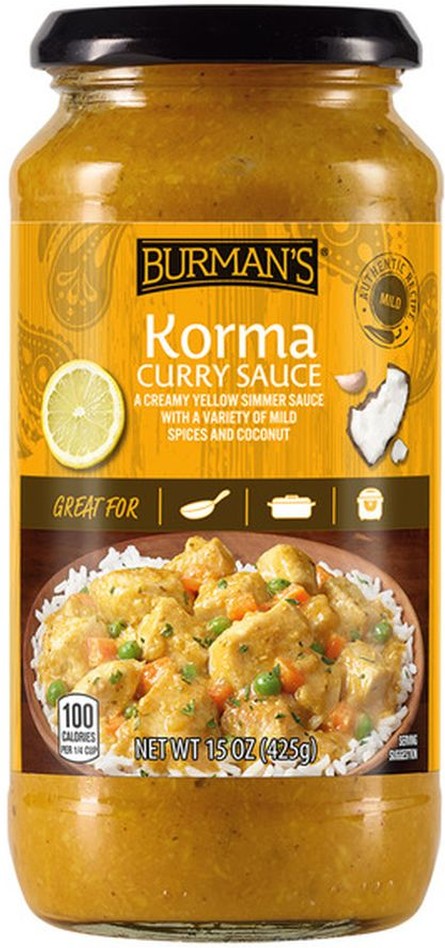 Mild A Creamy Yellow Simmer Sauce With Spices And Coconut Korma
