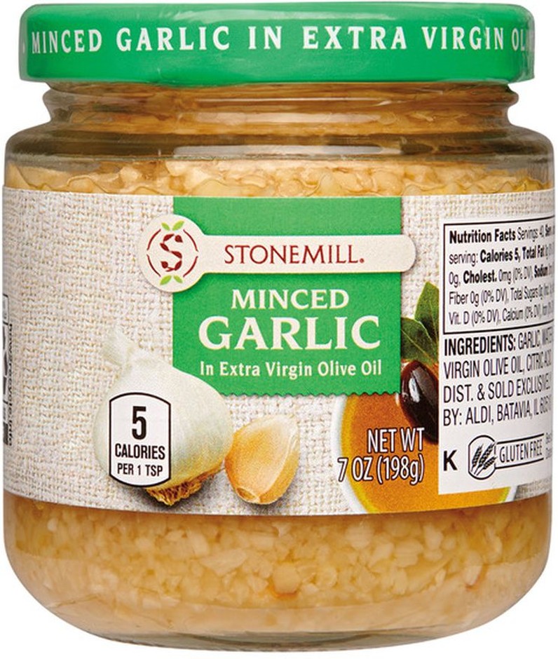 Minced Garlic in Extra Virgin Olive Oil