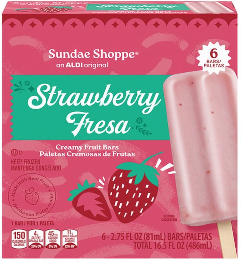 Creamy Strawberry Fresa Fruit Bars