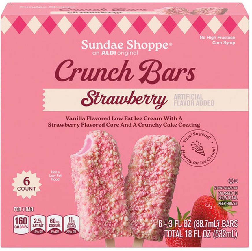 Strawberry Ice Cream Crunch Bars