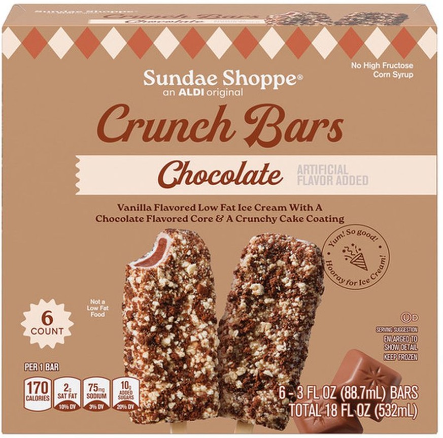 Chocolate Ice Cream Crunch Bars