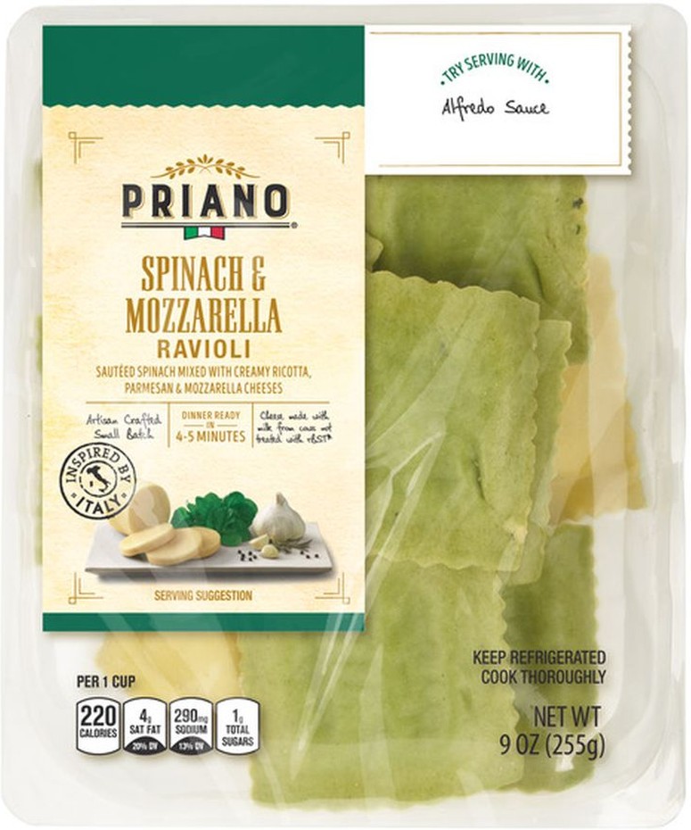 Spinach and Mozzarella Ravioli