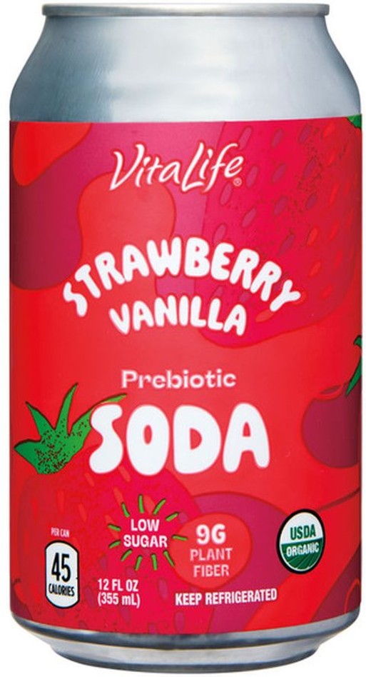 Strawberry Vanilla Prebiotic Soda