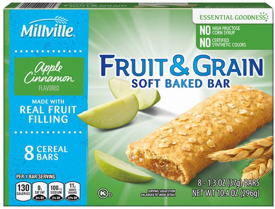 Fruit and Grain Cereal Bars - Apple Cinnamon