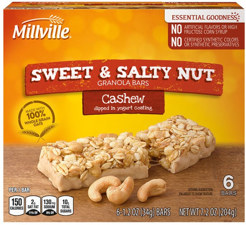 Sweet and Salty Cashew Bars