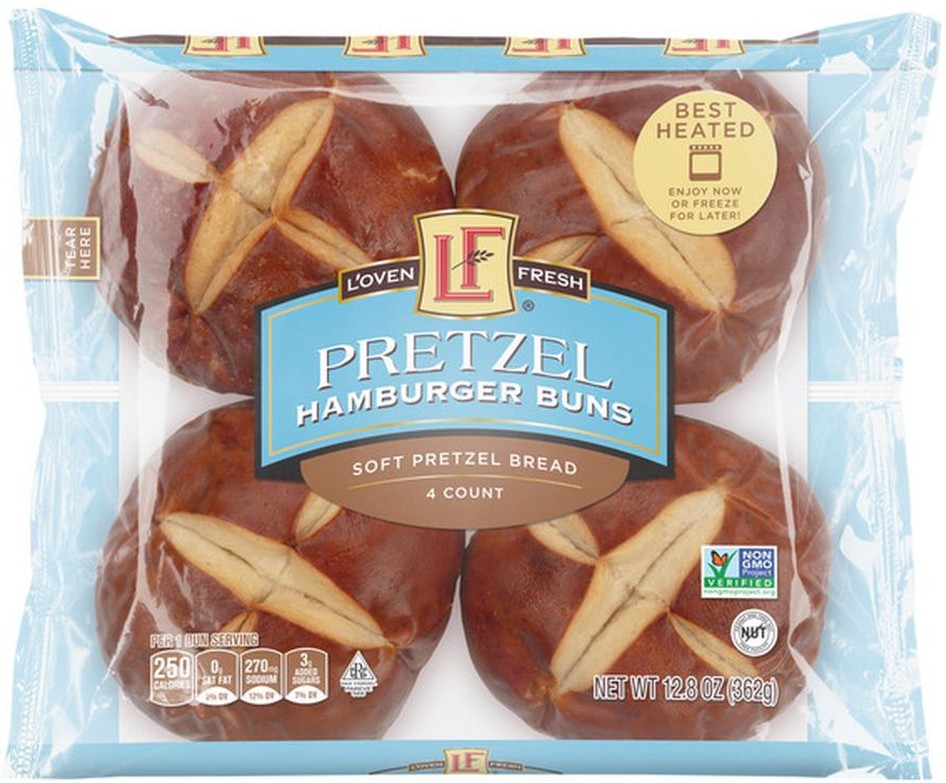 L'oven Fresh Pretzel Burger Buns