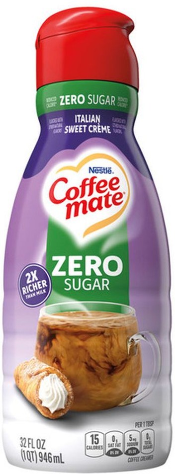 Coffeemate Zero Sugar Italian Sweet Cream Coffee Creamer