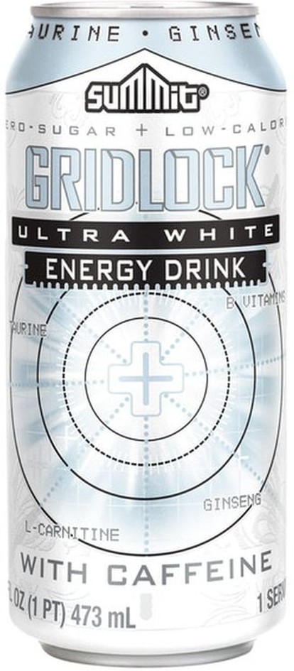 Ultra White Gridlock Energy Drink