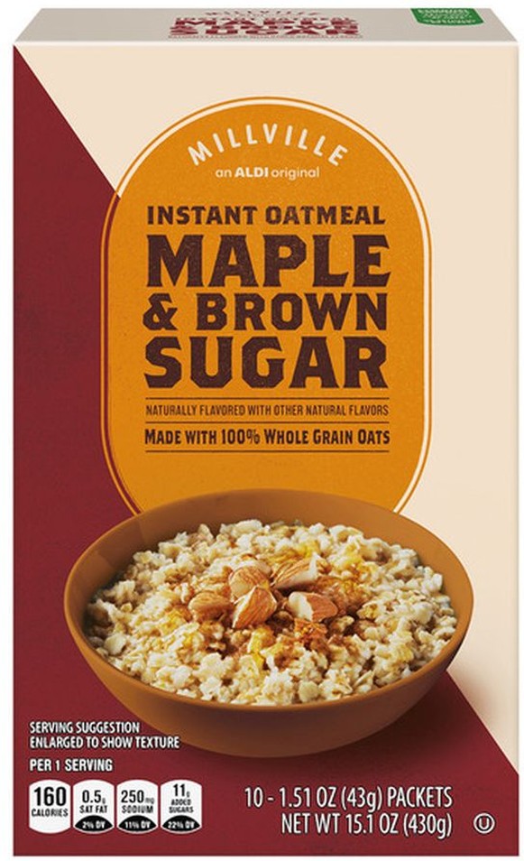 Maple and Brown Sugar Instant Oatmeal