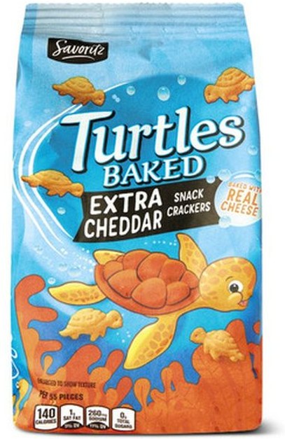 Turtle Baked Snack Crackers Extra Cheddar