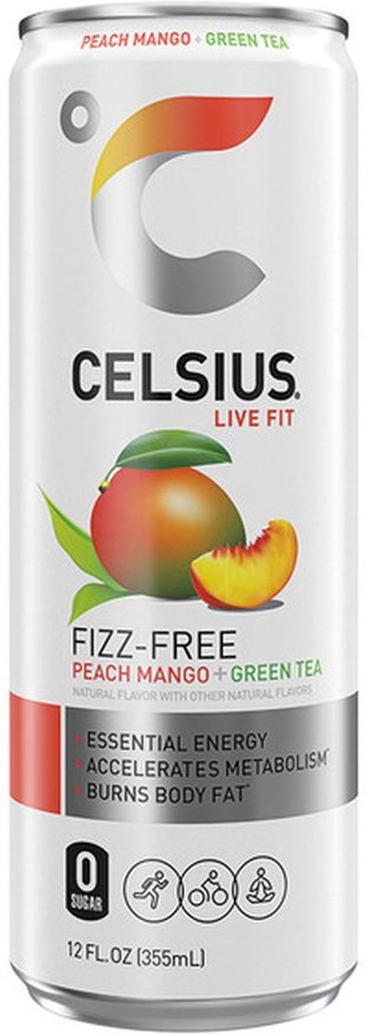 Peach Mango Green Tea, Energy Drink