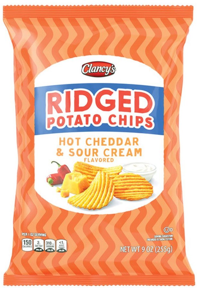 Hot Cheddar & Sour Cream Ridged Chips