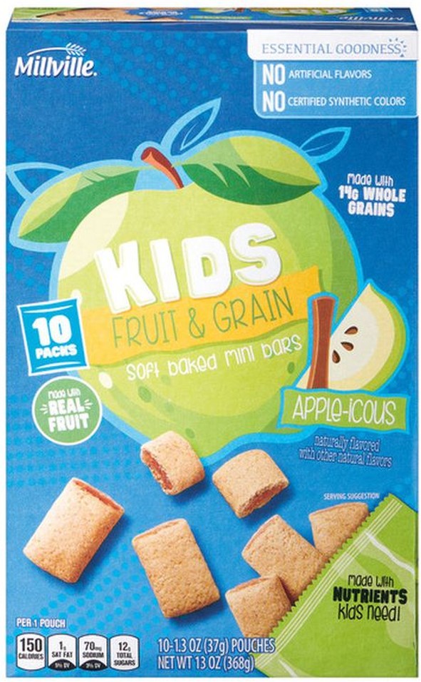Kids Fruit & Grian Apple Cinnamon Mini Bars