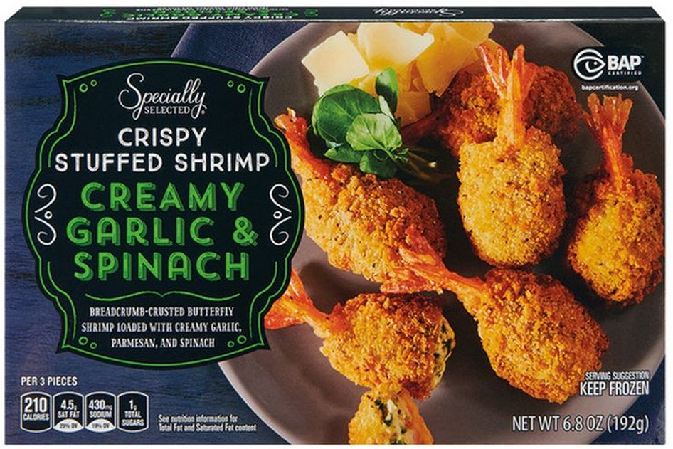 Creamy Garlic & Spinach Crispy Stuffed Shrimp