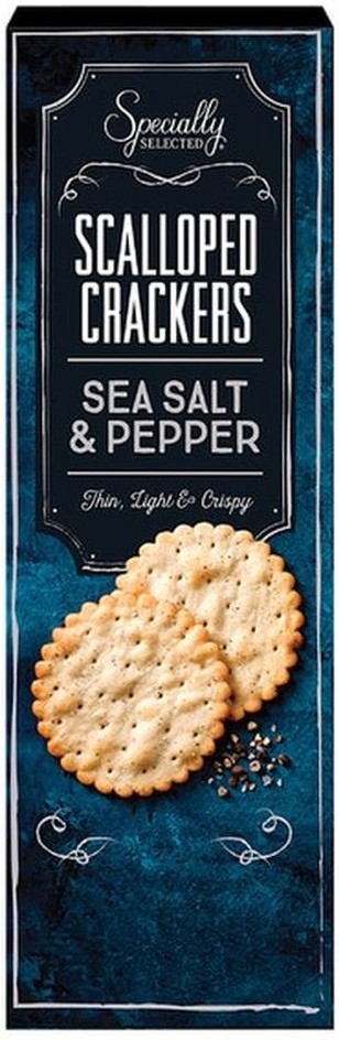 Scalloped Cracker Black Pepper
