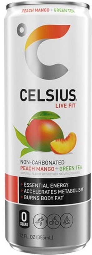 Peach Mango Green Tea, Energy Drink