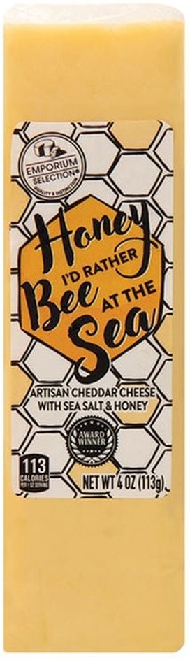 Honey I'd Rather Bee at the Sea Sea Salt Honey Cheddar Cheese