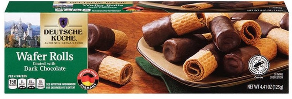 Dark Chocolate Wafer Rolls