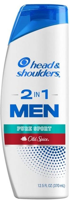 Mens 2 in 1 Dandruff Shampoo and Conditioner, Old Spice Pure Sport