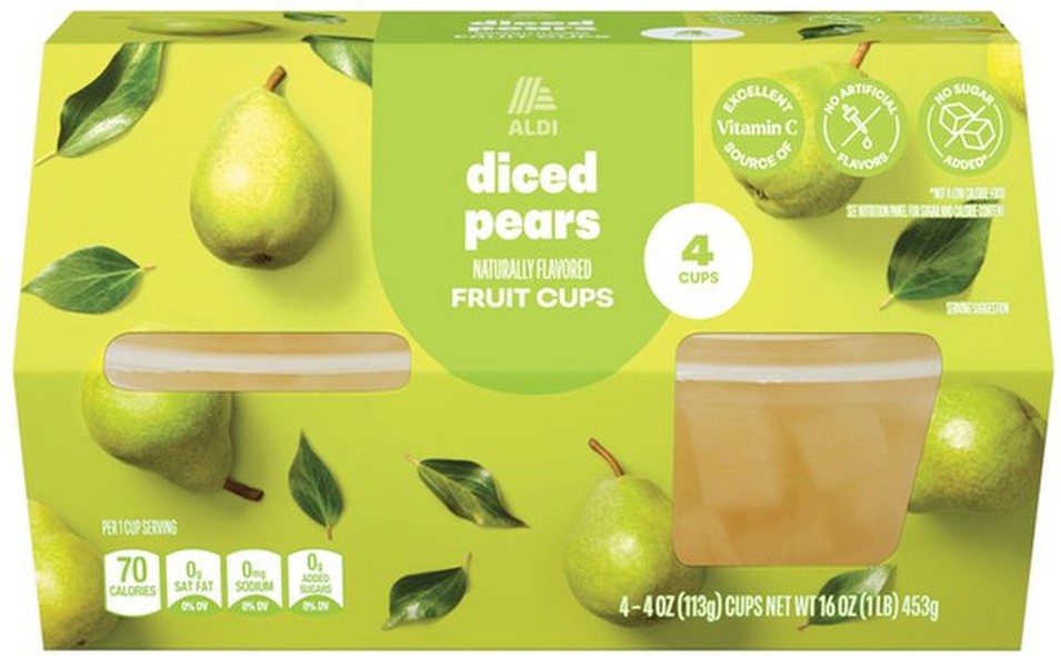 Pear Fruit Cups in 100% Juice