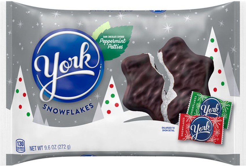 Dark Chocolate Peppermint Patties Snowflakes Christmas Candy